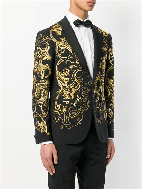 mens versace tuxedos|Versace black suit.